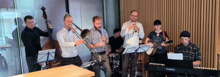 Dixieland-Gottesdienst Banner