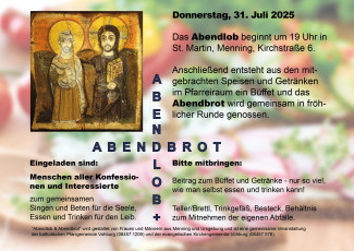 Abendlob Plakat