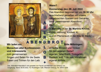 Abendlob und Abendbrot