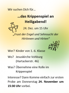 Flyer Krippenspiel 2022