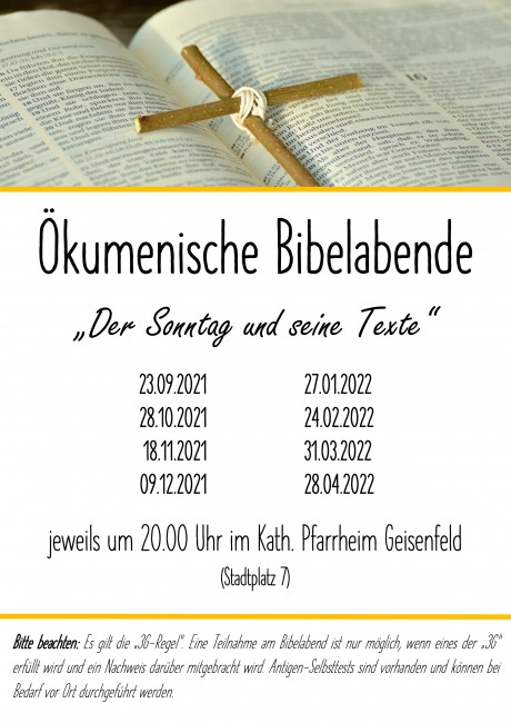 Ökumenische Bibelabende - Plakat mit Terminen