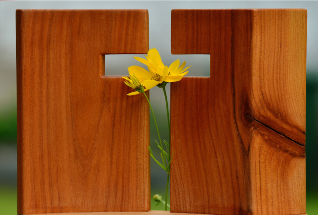 Kreuz mit Blume
